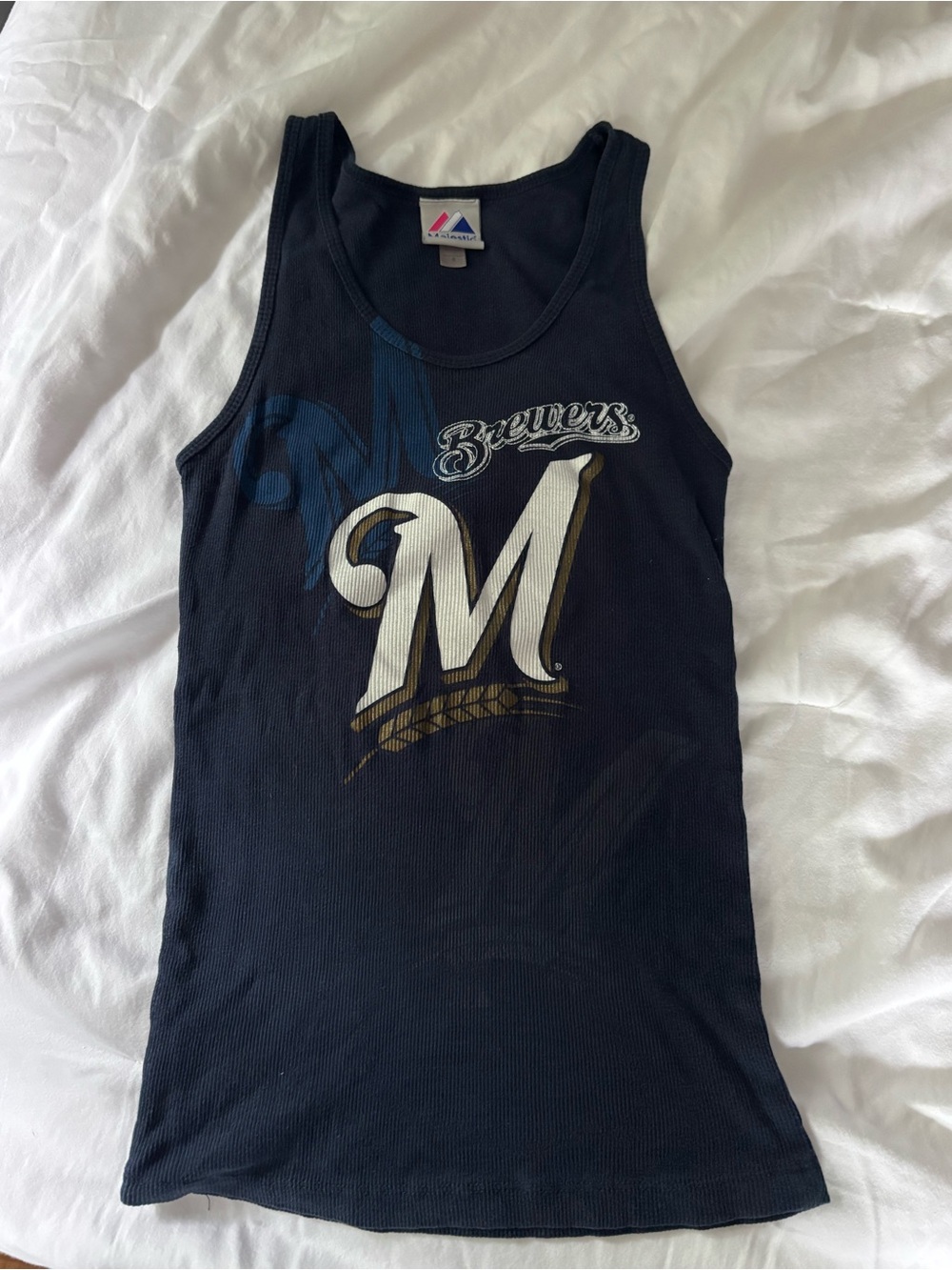 Majestic Navy Brewers Tank Top